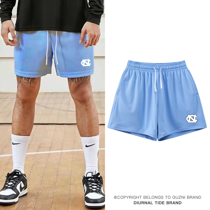 American Basketball Shorts Men's 2023 New Casual Loose Quarter Pants Ncaa Beica Summer Breathable Sports Pants