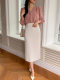 New spring and summer mid-length one-step suit skirt