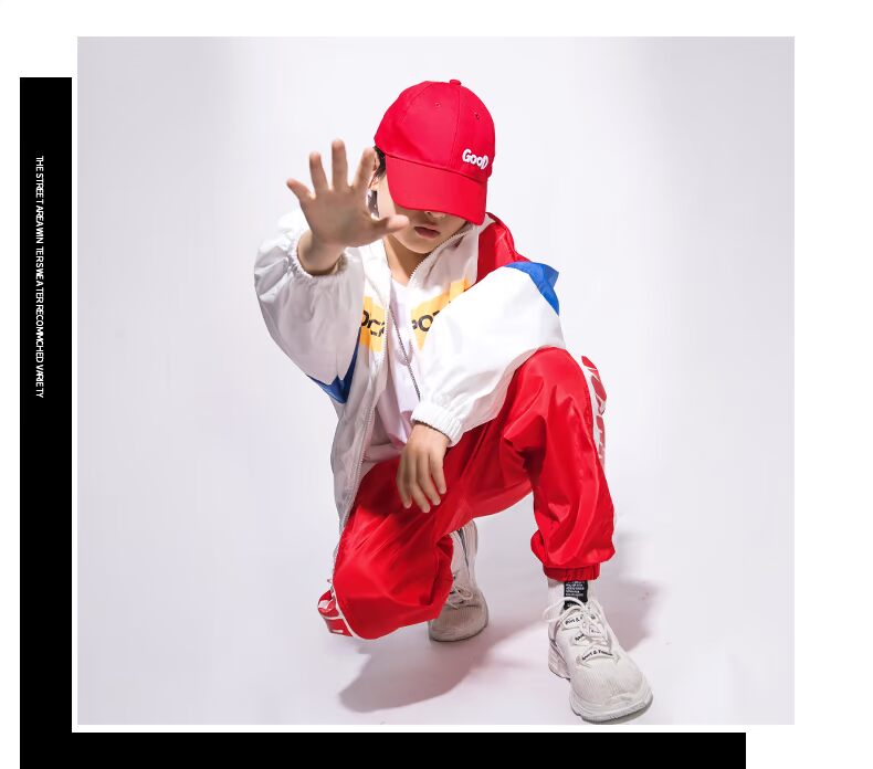 Trẻ em nhảy đường phố trang phục thủy thủ cậu bé phù hợp với hip hop cộng với đồ thể thao nhung trường tiểu học đẹp trai lỏng lẻo trang phục biểu diễn quần áo trẻ con