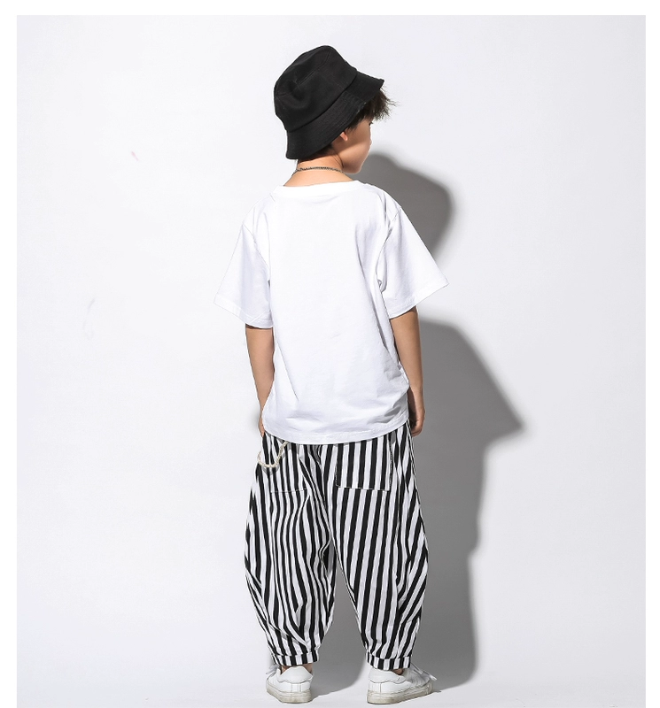 Trẻ em nhảy đường phố phù hợp với bé trai hip hop thủy triều mùa thu cô gái nhảy jazz trang phục cho thấy trẻ em vest trang phục