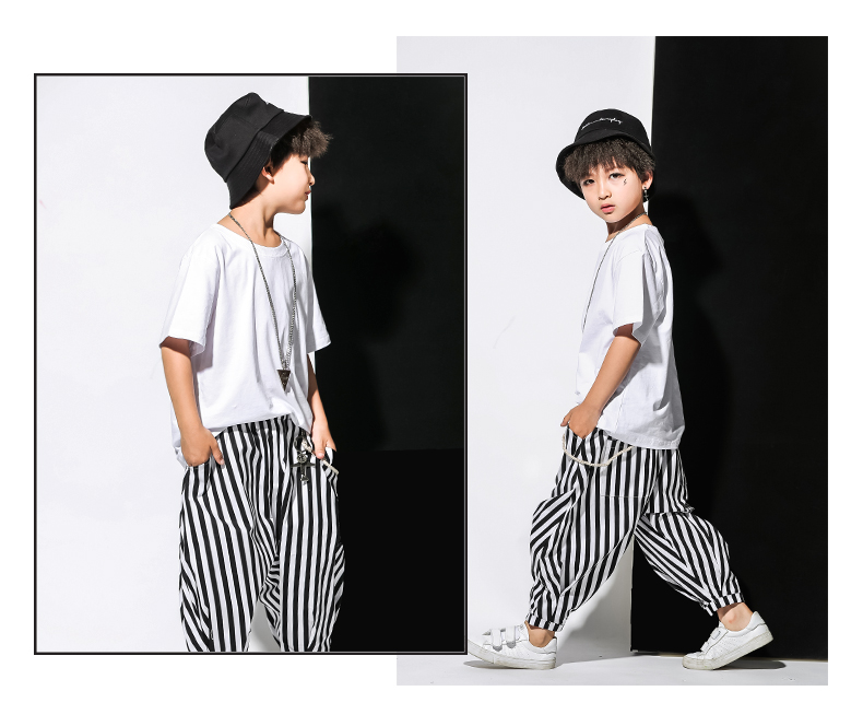 Trẻ em nhảy đường phố phù hợp với bé trai hip hop thủy triều mùa thu cô gái nhảy jazz trang phục cho thấy trẻ em vest trang phục quần áo trẻ em hàn quốc