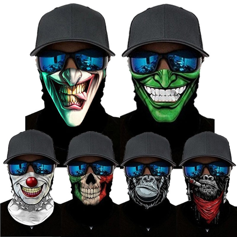 Mores locomotive summer riding personality mask Harley rider scarves half-face neck sleeves evil to make funny face towels