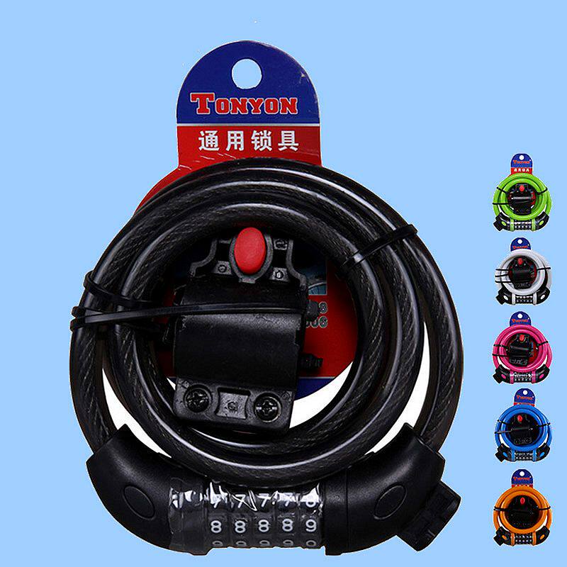 Bicycle password lock mountain bike anti-theft lock bicycle cable lock flying bar lock anti-shear wire lock