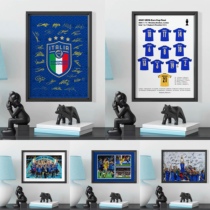 Italy 2021 European Cup Solid Wood Frames Like Frame Swing Table Decoration Photo Wall Fans Gift Photo Frames