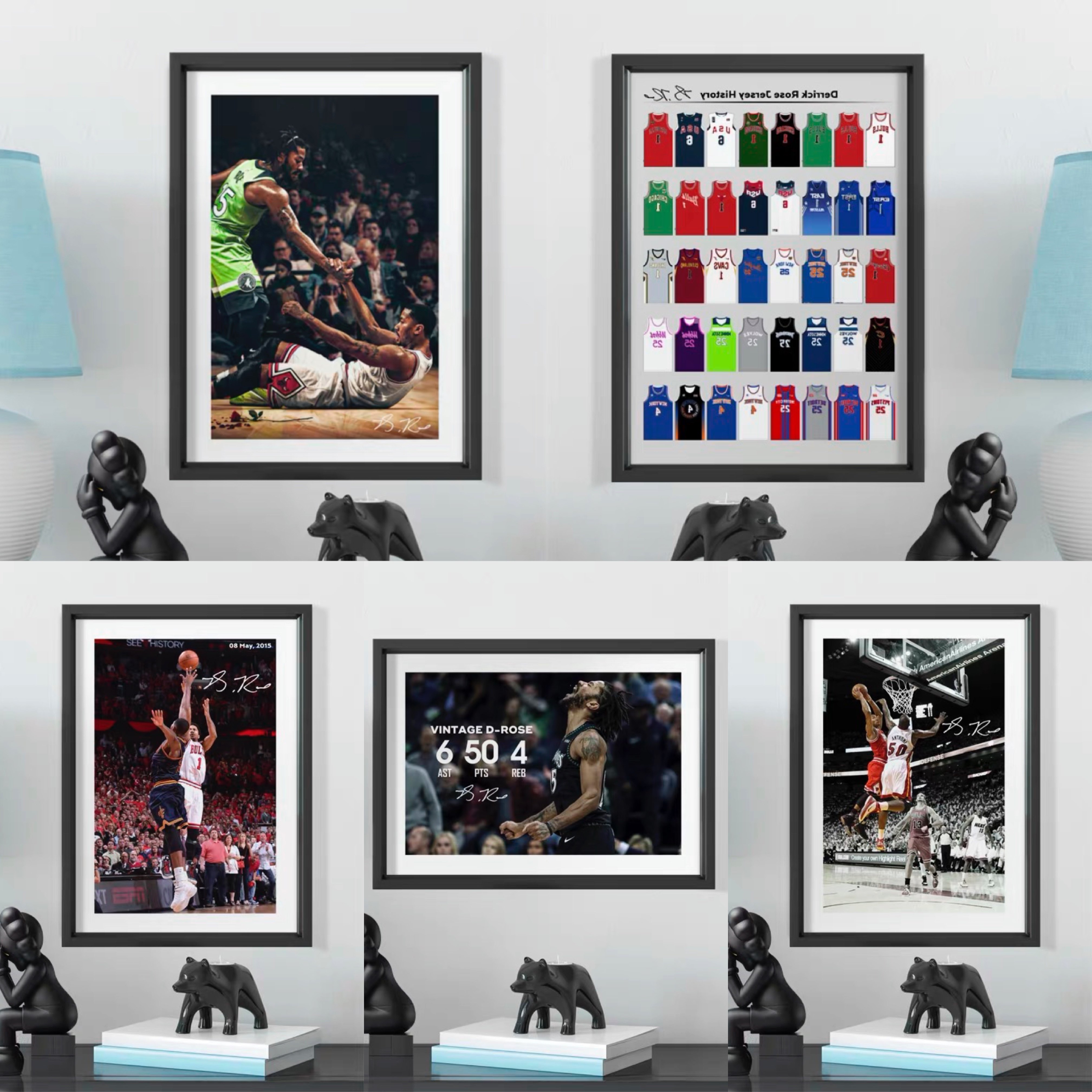 Ross collection career art frame redemption rebirth solid wood table photo hanging wall fan gift custom photo frame