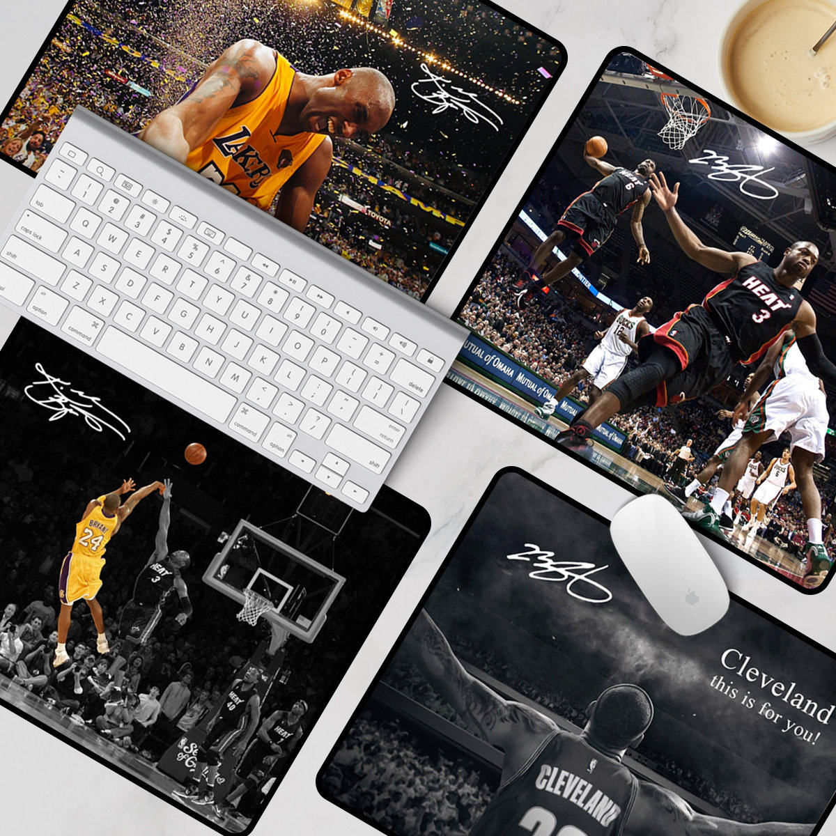 NBA Stars Slip Rat Cushion Cobikuri Old Jan Lock Side Thickened Fan Gift Dormitory Office Keyboard Plastic Mat