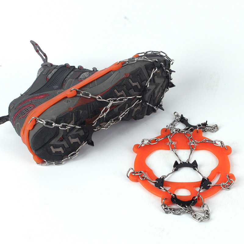 Outdoor ice claw non-slip shoe cover snowfield ice climbing claw manganese steel 8 teeth Shoe nail professional Easy ice catch climbing gear