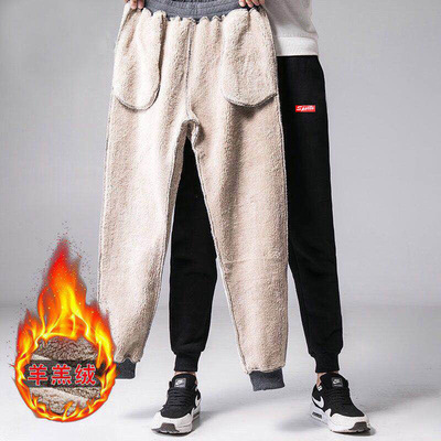【运动裤】GGM羊羔绒休闲裤男九分裤潮