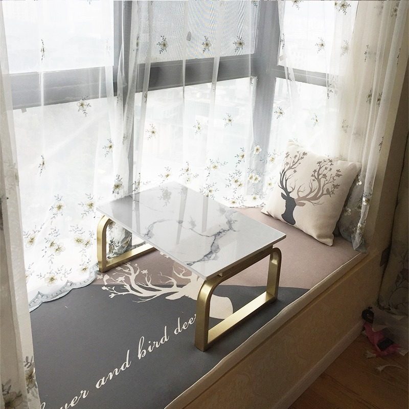 Marble Floating Windows Small Tea Table Nordic Minimalist Modern Light Lavish Tatami Home Terrace Tables Learn Computers