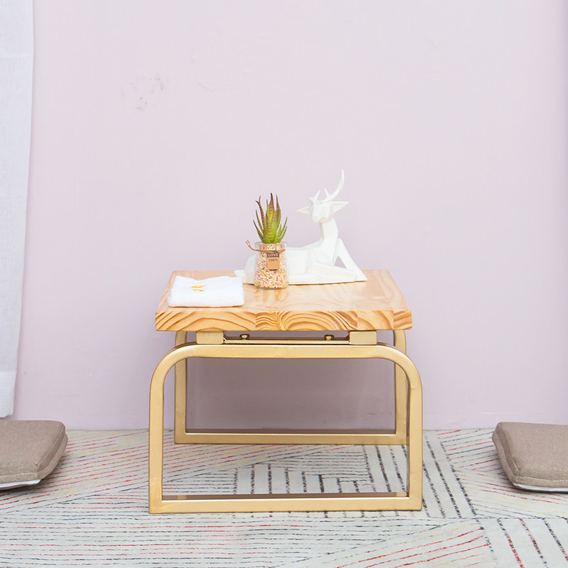 Light luxury modern bay window small coffee table Japanese tatami low tea table Chinese solid wood book table Nordic simple Kang