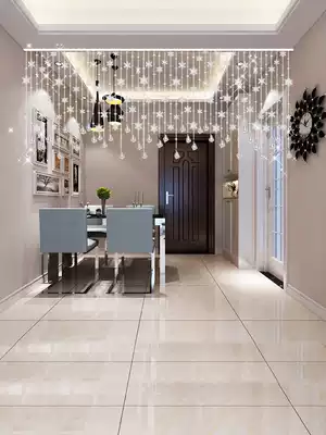White bead curtain crystal curtain dining room decorative partition home girl Nordic bead curtain bedroom aisle curtain