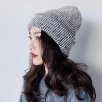  Hat female autumn and winter Korean version of the wild tide round face suitable for net red with the same fashion knitted wool hat moon hat