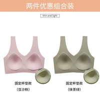 Порошок бобовой пасты + зеленый маття [бесшовные/фиксированные чашки — 2 шт.]