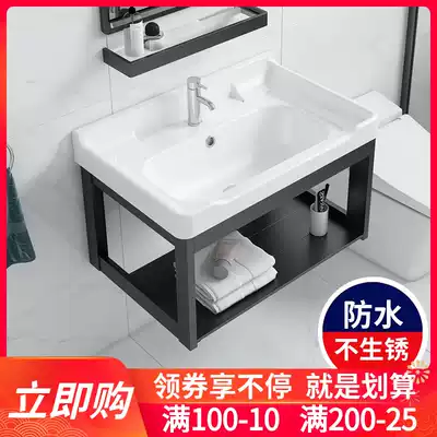 Hand basin cabinet combination small-sized dressing room simple washbasin light luxury hanging wall toilet washroom cabinet household