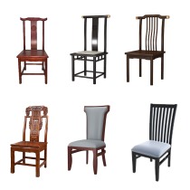 New Chinese Solid Wood Dining Chair Modern Improvised Cortex Soft Bag Lavish High-end Restaurant Banquet Hotel Bag Chairs