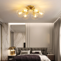 Nordic style suction top light cozy book room bedroom light Creative Xuan Entrance Light Corridor Cloakroom Full Copper Lamps