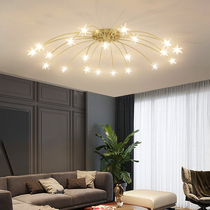 Nordic Living Room Lamp Modern Minima Full Copper Suction Light Light Extravagant Creative Personality Bedroom Light Full of Star Restaurant Lamp