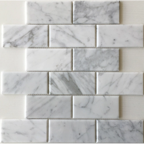 Мозаичная плитка из белого мрамора, большая белая перевернутая плитка для ванной комнаты, бара, душевой комнаты, художественная плитка для ванной комнаты