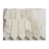 Натуральная мраморная мозаика шестиугольная каменная джаз белая шестиугольная плитка на этала фоновая стена ванная туалет