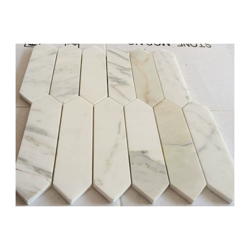 Натуральная мраморная мозаика шестиугольная каменная джаз белая шестиугольная плитка на этала фоновая стена ванная туалет