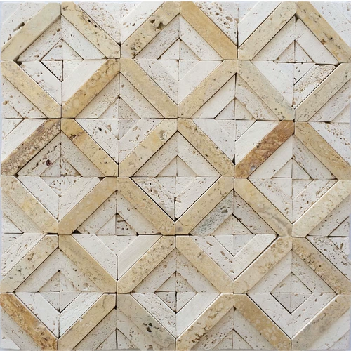 Бежевая мозаика из травертина, задняя форма, натуральный камень, желтая зернистая настенная наклейка, фоновая стена, балкон, бар, ванная комната