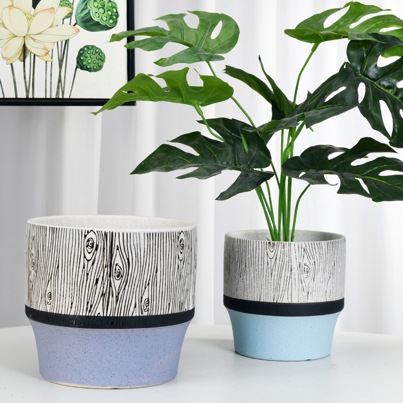 Contracted large ceramic flower pot a clearance sale wholesale home desktop more than other meat round flowerpot pack mail