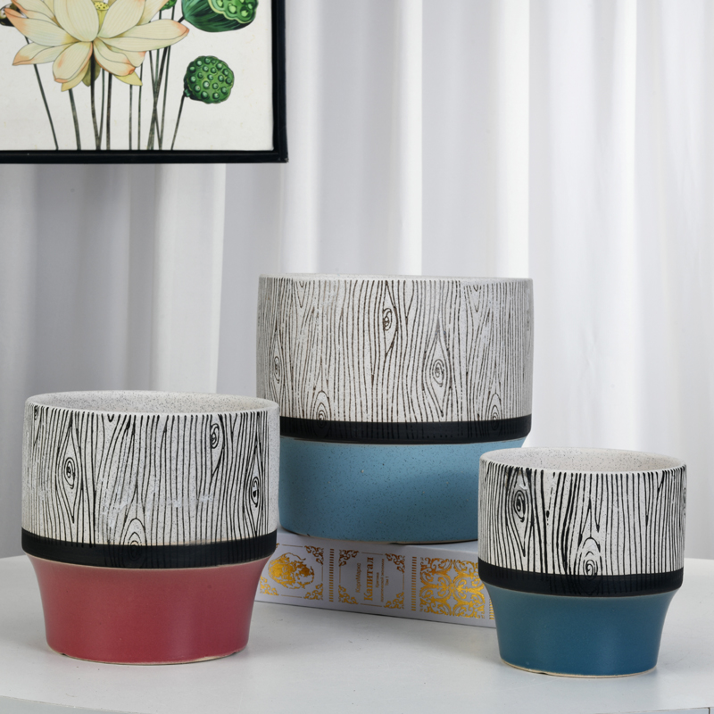 Contracted large ceramic flower pot a clearance sale wholesale home desktop more than other meat round flowerpot pack mail