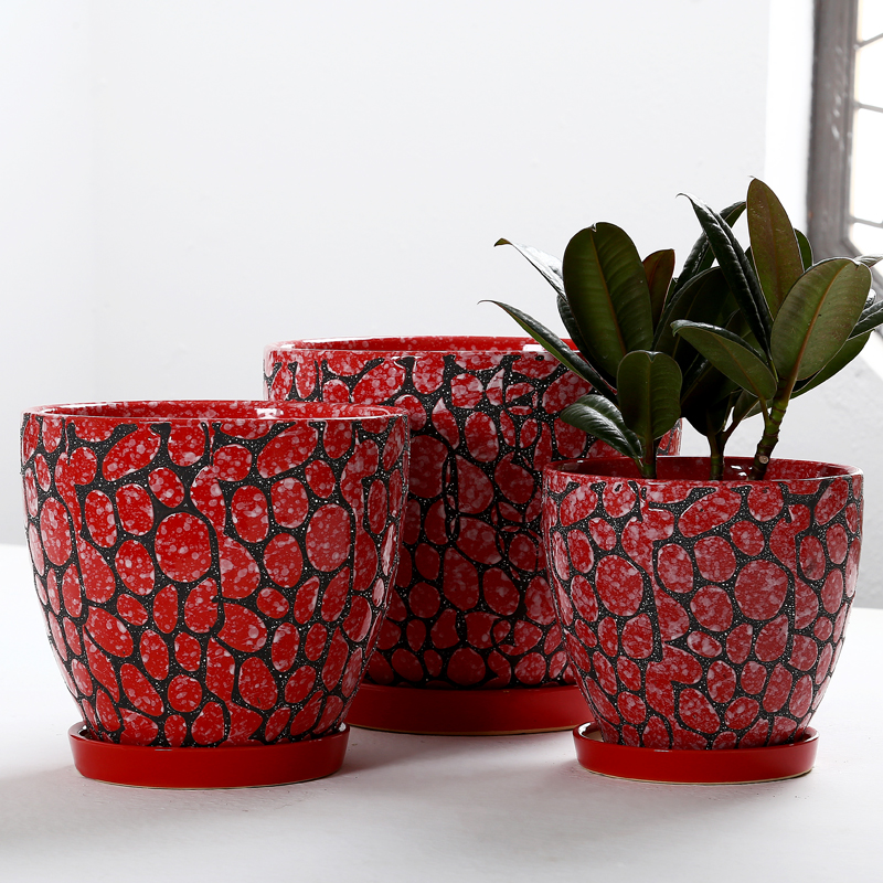 Flowerpot ceramic wholesale belt tray was extra large European home sitting room ventilation other rich tree planter bag in the mail