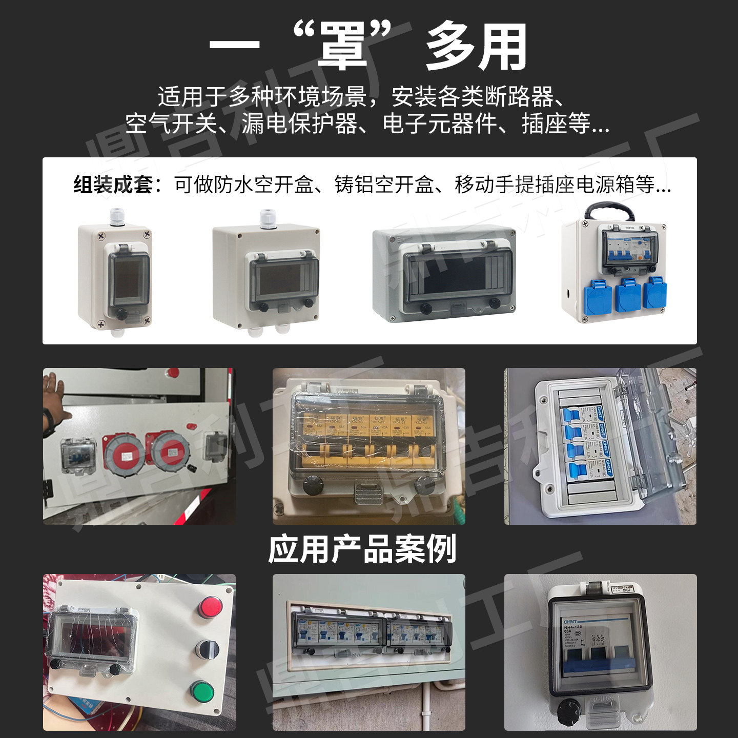 Yx Waterproof Transparent Air Switch Protective Cover Circuit Breaker Socket Rainproof Cover Instrument Transparent Window Surface-Mounted Electrical Box