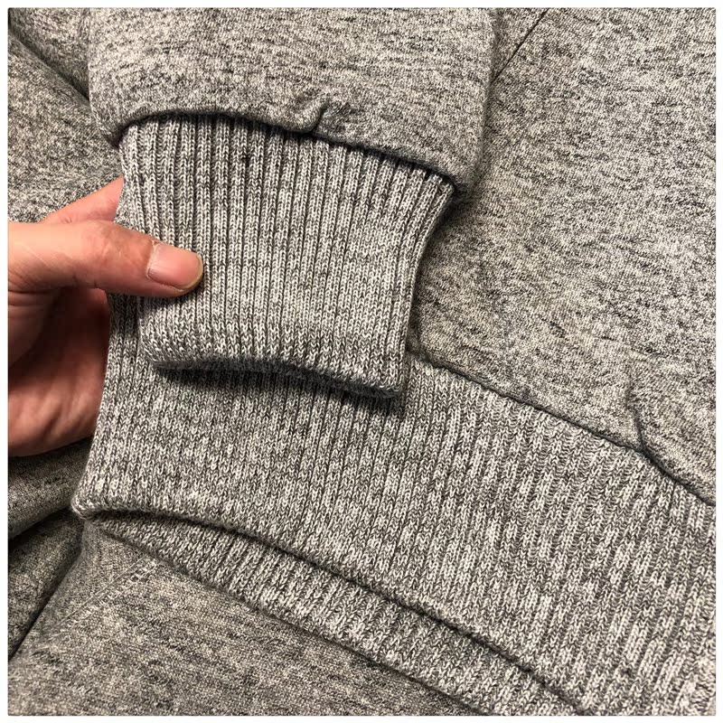 Ngày tết dày da cừu mùa đông ấm áp dây kéo rắn màu áo len trùm đầu có lót áo hoodie dây kéo