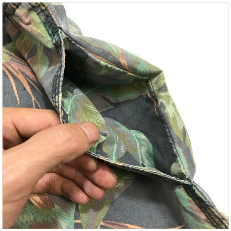 Mùa hè Nhật Bản nam gai lá ngụy trang quần short dệt đá giặt quần yếm cổng lỏng năm điểm mỏng thời trang nam