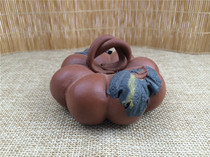 Yixing purple sand boutique tea pet tea play tea ceremony play ornaments all handmade small pumpkin Special