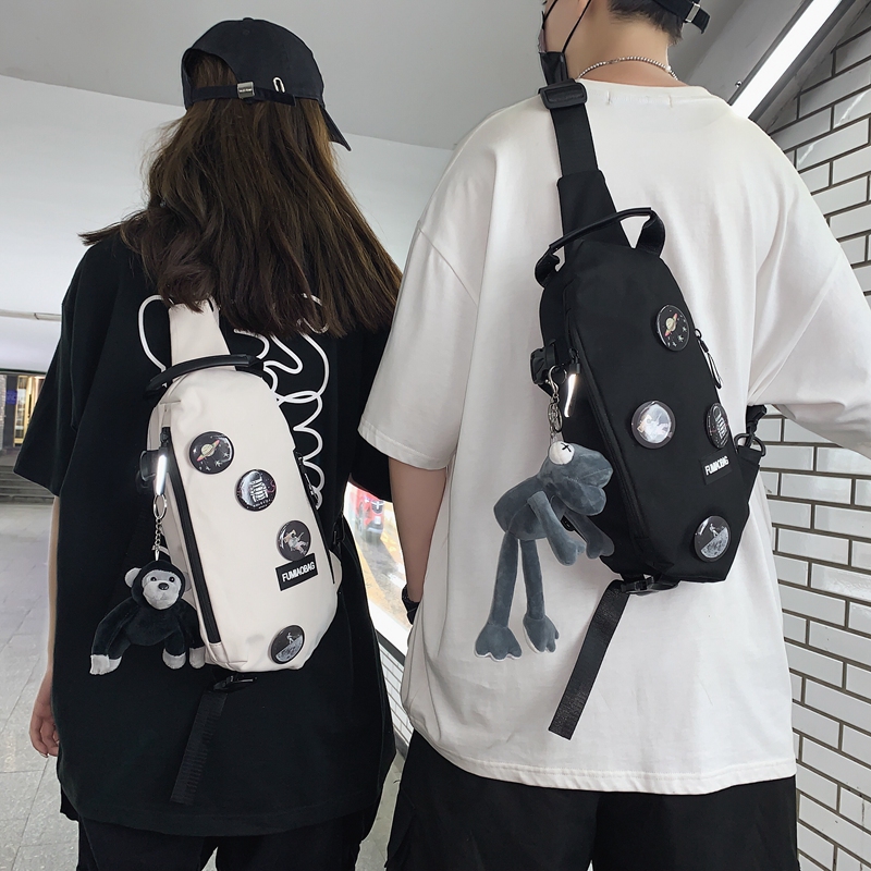 Chest Bag Men Ins Tide Signs Day Department Summer Leisure Minima Single Shoulder Sloped Satchel Multifunction Fashion Small Bag Women's Purse Strings