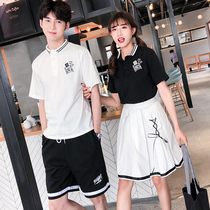 Net red school uniform Korean version class suit Summer suit Male and female students College style campus soft girl Japanese long dress graduation suit