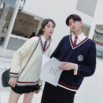British and Korean version of the net red school uniform sweater jk uniform skirt genuine college style student performance class uniform Sports suit