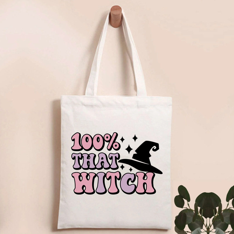 Сумка halloween tote bag 欧美风个性万圣节手提袋糖果袋子单肩购物袋