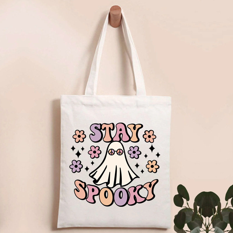 Сумка halloween tote bag 欧美风个性万圣节手提袋糖果袋子单肩购物袋