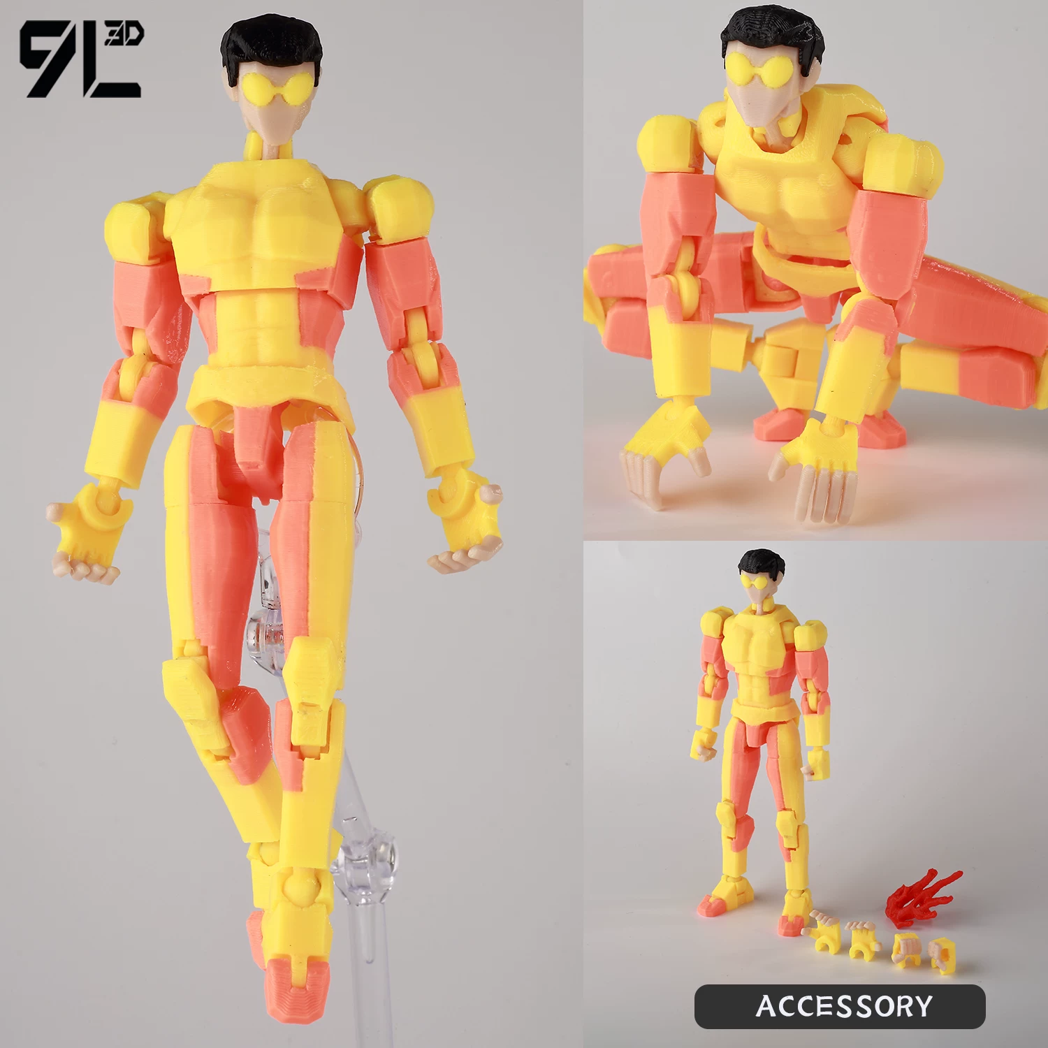 9L 3D печатная подвижная фигурка Несокрушимый молодой человек сборная модель готовая к использованию мужская игрушка аниме коллекция