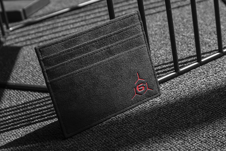 Alcantara lật lông gói thẻ siêu mỏng nam và gói thẻ da nữ nhiều thẻ thẻ ngân hàng - Chủ thẻ ví đựng card