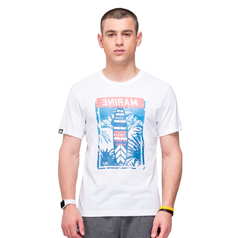 361 áo thể thao nam tay ngắn 2019 hè 361 độ khô nhanh tay nửa quần thể thao thoáng khí cổ tròn cotton thoải mái - Áo phông thể thao áo tanktop nữ
