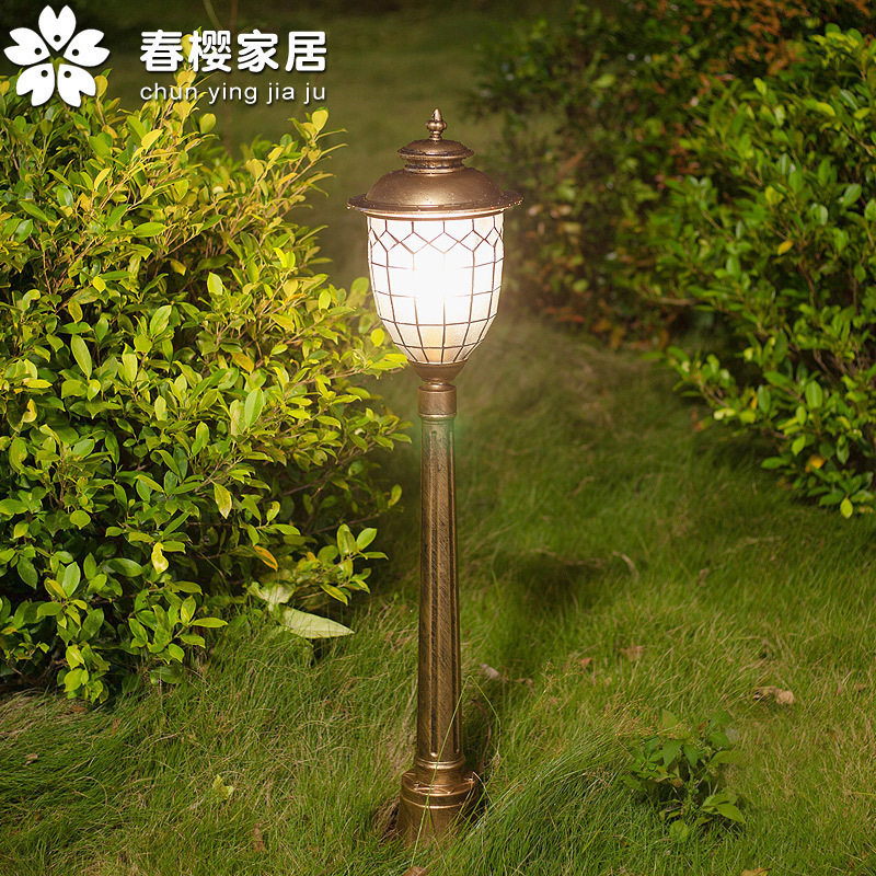 Led Grass Terrace Lamp Brief Outdoor Waterproof Villa Courtyard Lamp Outdoor Eu Style Retro Garden Community Meadow Streetlights