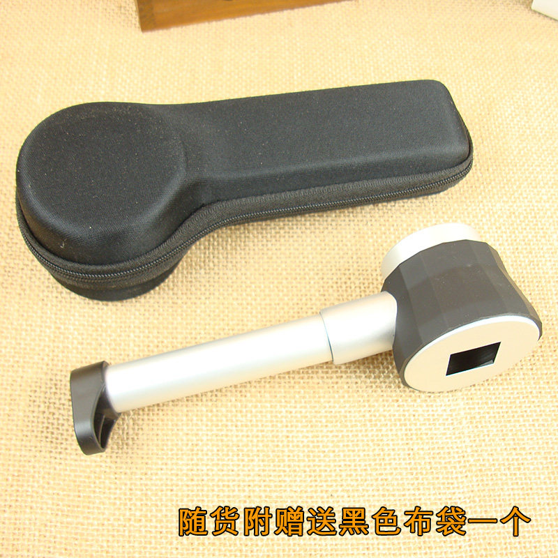 手持带led灯带刻度10倍光学放大镜烟斗放大镜TH8011古玩邮票纸币
