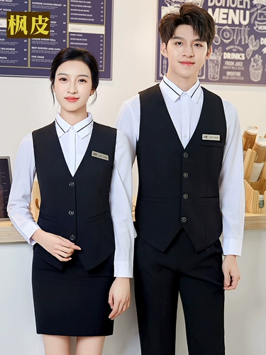 Жилет для работы, классический костюм, рабочий комплект для отеля, делается под заказ, с печатью вашего логотипа