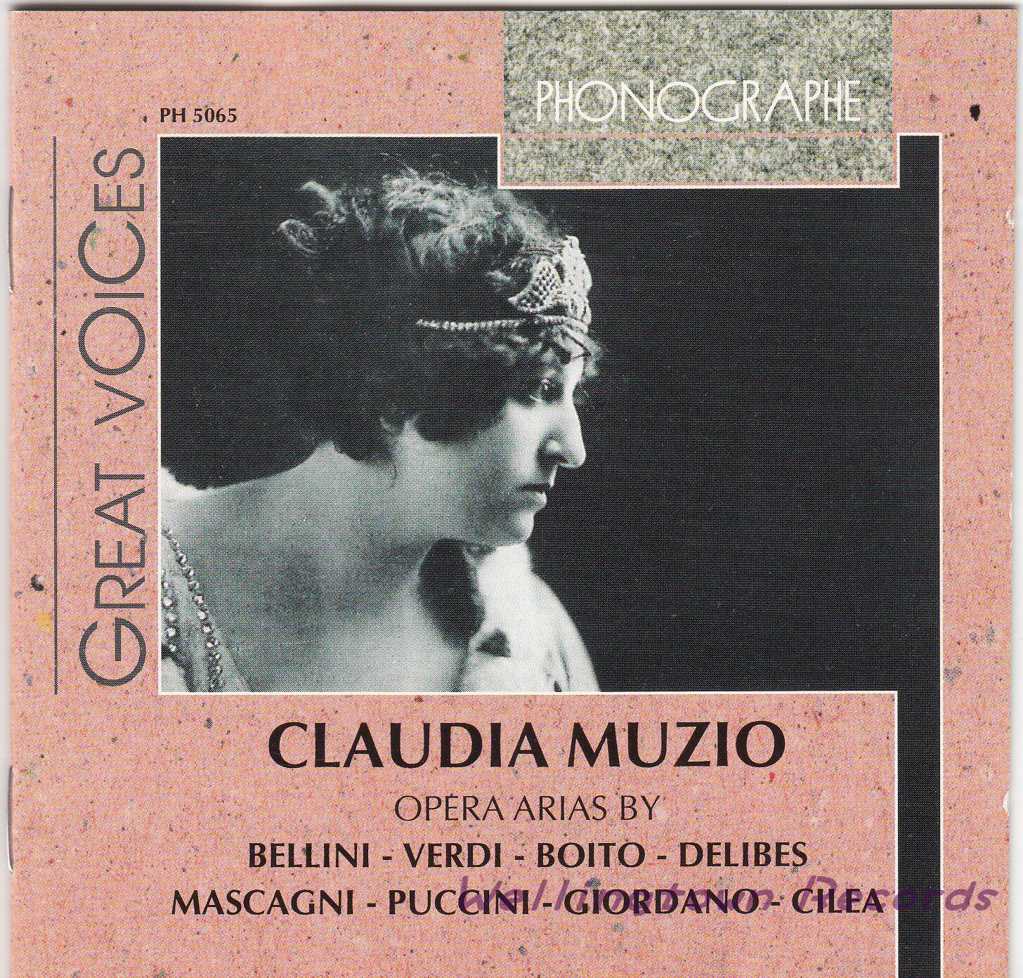 Claudia Muzio opera aria excerpt monophonic recording