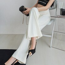 Light extravagant minimalist in store B Broadlegged Pants Fashion Temperament Triangle Needle Tug Pants Women Spring Shawsy Pants Pituality