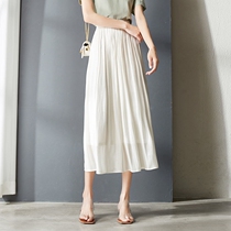 White 100 pleats half body dress female spring and summer high waist display slim a character umbrella skirt coveted with long snow spinning large swing long skirt asd
