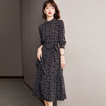 Herbenwind style Broken Flowers Snowspun Cotton Spinning Dress Spring Dress 2022 New Fashion Senior Feel Women Clothing Light Extravaganza
