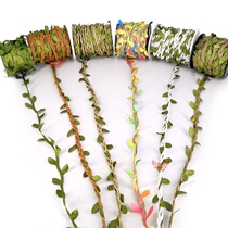 Grape leaf leaf ornament rattan winding plastic creative strip green leaf wreath made hemp rope bag water pipe