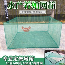 Large cage covered with oversized cage culture Net special big fish cage fish box 10 40 mesh eel crab