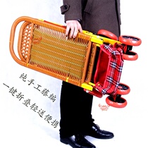 Childrens baby trolley summer anti-bamboo rattan seat